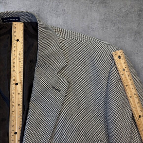 STAFFORD Mens 50R Gray Blazer Sport Coat Two Button Jacket Suit Classic - Picture 10 of 16